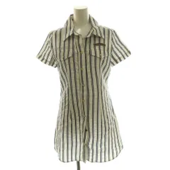 トミーガール tommy girl シャツワンピース S/P マルチカラー 白 ホワイト 青 ブルー /SS ■OS ■ECC001