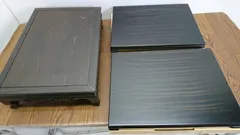 B58436 黒丹調 花台3点唐木 黒檀 観葉植物 多肉