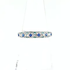 パライバトルマリン デザインリング プラチナ 指輪 メレダイヤ ダイヤモンド リング 12号 Pt900 アウイナイト パライバトルマリン レディース 【中古】