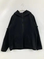 UNIQLO ユニクロ パーカー XL ブラック コットン 無地 ジップアップ 長袖