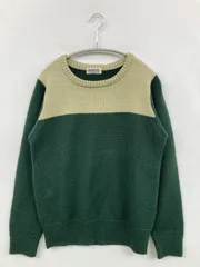 BEAMS BOY ビームスボーイ ニット/セーター グリーン ウール・ニット 無地 ミドル丈 長袖 クルーネック(丸首)