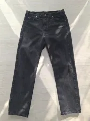 32) 90's リーバイス 505 ブラックデニム パンツ