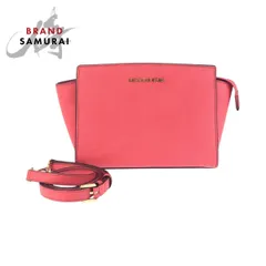 美品 Michael Kors マイケルコース セルマ コーラルピンク ピンク レッド PVC 30T3GLMM2L ショルダーバッグ ポシェット レディース 504593【中古】
