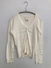 agnes b. アニエスベー カーディガン/ボレロ 1 ホワイト コットン 無地 ミドル丈 長袖