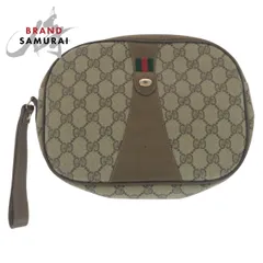 GUCCI グッチ シェリーライン ベージュ ブラウン GGスプリームキャンバス 89 01 034 クラッチバッグ セカンドバッグ レディース 505791【中古】