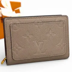 新品に近い　新型 ICチップ　ルイヴィトン アンプラント ポルトフォイユ　クレア 二つ折り財布　ベージュ　トゥルトレール　財布　コンパクトウォレット　レザー　ヴィトン