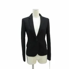 アンタイトル UNTITLED テーラードジャケット アンゴラ混 上着 1 黒 ブラック 無地 シングルボタン 総裏地 ミドル丈 /YS42 ■ECC001