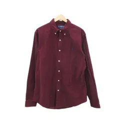 ラルフローレン RALPH LAUREN コーデュロイシャツ XL ボルドー 長袖 ボタンダウン ロゴ刺繍 /YS77 ■ECC001