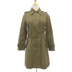 マカフィー MACPHEE トゥモローランド ステンカラーコート ロング丈 38 カーキ エポレット ベルト付き /YS53 ■ECD001