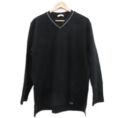 ポールスミス PAUL SMITH ニット カットソー L 黒 ブラック Vネック 無地 長袖 /YS24 ■ECD001