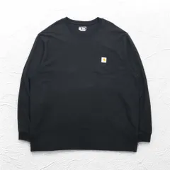 carhartt ルーズフィット ポケット付き ロングスリーブ Tシャツ ロンT 2XL LOOSE FIT ブラック K126 グアテマラ製