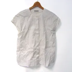 セオリーリュクス 半袖シャツ トップス ブラウス リネン混 日本製 レディース 38サイズ ホワイト theory luxe 【中古】