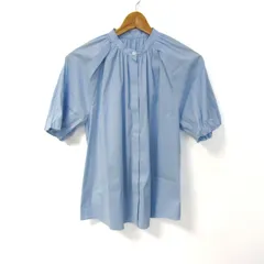 トゥモローランド ブラウス シャツ トップス 半袖 パフスリーブ レディース 36サイズ 水色 TOMORROWLAND 【中古】