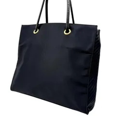 イヴサンローラン YSL Yves Saint Laurent ナイロン トートバッグ ブラック レザーショルダー 肩掛け A4収納可 大容量 通勤 通学 シンプル