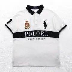 POLO RALPH LAUREN ビッグポニー 刺繍 ポロシャツ XL ホワイト POLO TEAM ナンバリング