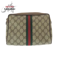 GUCCI グッチ ヴィンテージ シェリーライン オールドグッチ ベージュ ブラウン 89 01 012 クラッチバッグ セカンドバッグ メンズ 600675【中古】