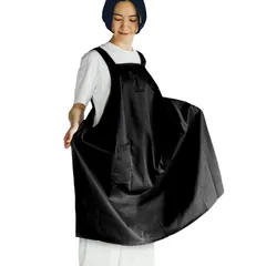 【新品】 エプロン ブラック H型 レディース メンズ ポリエルテル100％ 速乾 撥水 防シワ 耐久 1