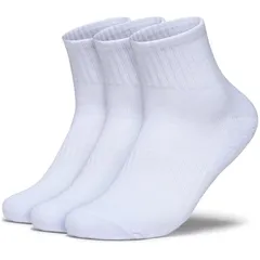 [テスラ] 靴下 スポーツソックス 男女兼用 [抗菌防臭・吸汗速乾] ハイカット クッション アウトドア カジュアル ソックス 3足組 メンズ レディース TM-MZS403-JPWHT_M 0