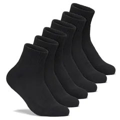 [テスラ] 靴下 スポーツソックス 男女兼用 [抗菌防臭・吸汗速乾] ハイカット クッション アウトドア カジュアル ソックス 6足組 メンズ レディース JPB TM-MZS406-JPBLK_M 1