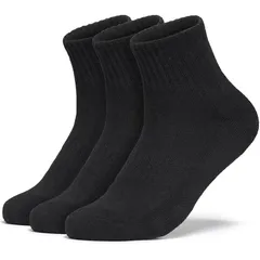 [テスラ] 靴下 スポーツソックス 男女兼用 [抗菌防臭・吸汗速乾] ハイカット クッション アウトドア カジュアル ソックス 3足組 メンズ レディース TM-MZS403-JPBLK_XL 0