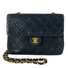 CHANEL(シャネル) ショルダーバッグ ミニマトラッセ A01163 黒 チェーンショルダー/ゴールド金具 ラムスキン
