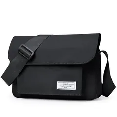 【新品】 [KALIDI FANCY FOREST] ショルダーバッグ メンズ 肩掛けバッグ レディース 斜め掛け 大容量 軽量 防撥水 オックスフォード ボディバッグ 小さめ 通学 通勤 旅行 おしゃれ 男女兼用 (ブラック) 1