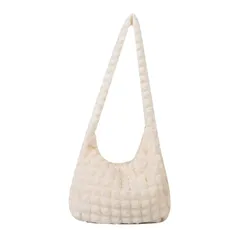 【新品】 [Neueins] ポップコーンバッグ トートバッグ ショルダーバッグ ワッフル ポコポコ キルティング 可愛い レディース 軽量 大容量 通勤 通学 肩掛け 斜め掛け 1