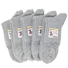 [レモコロ] 日本製 ソックス 消臭機能 超幅広ゆるゆる綿の靴下 ハーフ丈 5足組 22-24cm 24-26cm 26-28cm 28-30cm★m 2f17cd0f