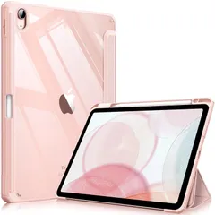 iPad Air 11インチ ケース M3 (2025 第7世代) / M2 (2024 Fintie 第6世代) / Air 5/4 ケース 2022/2020 10.9 インチ 透明バックカバー Apple Pencil 収納可能 ワイヤレス充電対応 三つ