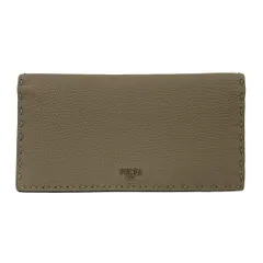FENDI(フェンディ) 長財布美品  セレリア 7M0355 グレー レザー