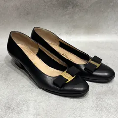 Salvatore Ferragamo サルヴァトーレフェラガモ VARA ヴァラリボン パンプス レザー ブラック 黒 ゴールド金具 レディース 革靴 シューズ イタリア製 6.5C ヒールパンプス フォーマル 通勤
