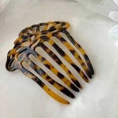 べっ甲風ヘアコーム まとめ髪 かんざし風 ヘアアクセ レディース 上品 高見え 大人ヘアアクセ 髪留め ヘアアレンジ 和装 着物 浴衣 オフィス 大人可愛い ブラウン 柔らかいタイプ 夏コーデのサムネイル