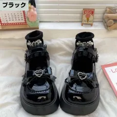 パンプス Lolita靴  厚底パンプス 3-5cm  厚底 シューズ レディース 靴 ロリータ 22.5-25cm  女性 新品 カジュアル 可愛いリボン