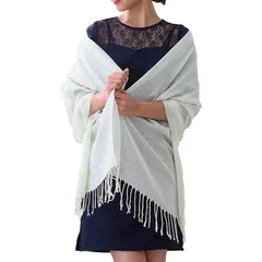 [アウニイ] 大判 パーティー ラメ ストール ショール マフラー 結婚式 お呼ばれ レディース UV ロング スカーフ 冷房対策 869 (ラメあり アイボリー / 869)