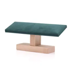 RYUBOF 腕時計スタンド 時計スタンド 腕時計 収納 ウォッチスタンド アクセサリースタンド 天然木 木製 おしゃれ 高級 クッション台座 (ダークグリーン) [ダークグリーン]