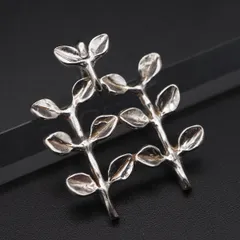 Q942 アトリエ シンジ SHINJI SILVER刻印 ペンダント トップ リーフ デザイン シルバー チャーム ヘッド