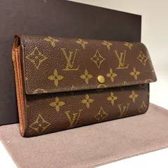 y46 ポルトモネ クレディ　ポルトフォイユ サラ　旧型　Louis Vuitton ルイ ヴィトン 　2つ 折り　二つ折り　フラップ ボタン 式　長 財布　ウォレット　モノグラム