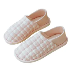 [ソユル] チェック柄 ルーム シューズ 室内履き インドア スリッパ かかと あり なし 2way すべり止め 付 リビング キッチン トイレ レディース スリップ オン ホーム ハウス オフィス ビジネス スリッパ シューズ サボ サン [ピンク] [L]