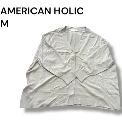 a2193 AMERICAN HOLIC Vネックワイドニットカーディガン アイボリー M