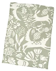 【新着商品】CAMEL PALMS 日本製 綿100％ ガーゼ 毛布カバー シングル 145×205cm 森の動物たちB