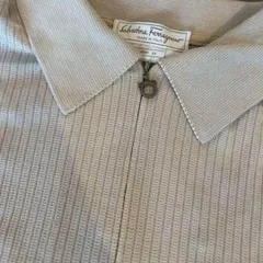 サルヴァトーレ・フェラガモ　ニット　ポロシャツ　ハーフジップ　ビッグシルエット