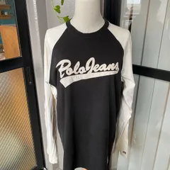 Polo Jeans Ralph Lauren ラルフローレン ロンT ロゴ ラグラン 長袖 M ダメージあり