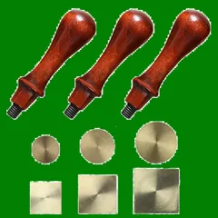 シール製作 スクエア型 9点セット 丸型 シーリングワックス用スタンプ Felimoa