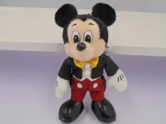  ディズニー TDR 35周年 復刻版 ミッキーマウス レトロ ぬいぐるみバッジ 中古品