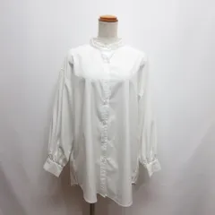イング INGNI 美品 バンドカラー 長袖 シャツ ブラウス M オフホワイト 白