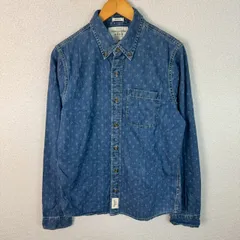 Abercrombie & Fitch アバクロンビー&フィッチ 長袖シャツ 総柄 ネイビー Mサイズ メンズ 古着 アメカジ ストリート