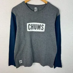 CHUMS チャムス 長袖Tシャツ ロゴプリント グレー Mサイズ メンズ 古着 アウトドア スポーツMIXのサムネイル