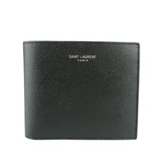 SAINT LAURENT サンローラン 財布/コインケース 二つ折り財布 396307 ブラック レザー メンズ 超美品