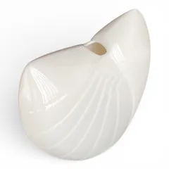 ニナリッチ Nina Ricci 花瓶 一輪挿し 陶器製 高さ18cm シェルデザイン 乳白色 インテリア オブジェ