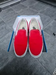 VANS ヴァンズ レッド スリッポン スニーカー 靴